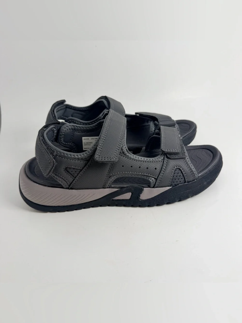 Eddie Bauer Dark Gray Kids Adjustable Strap Sandals